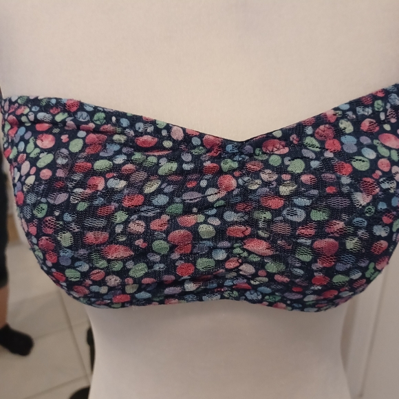 $4 Add-on Blue Spotted Bandeau - Size Medium - Picture 2 of 7